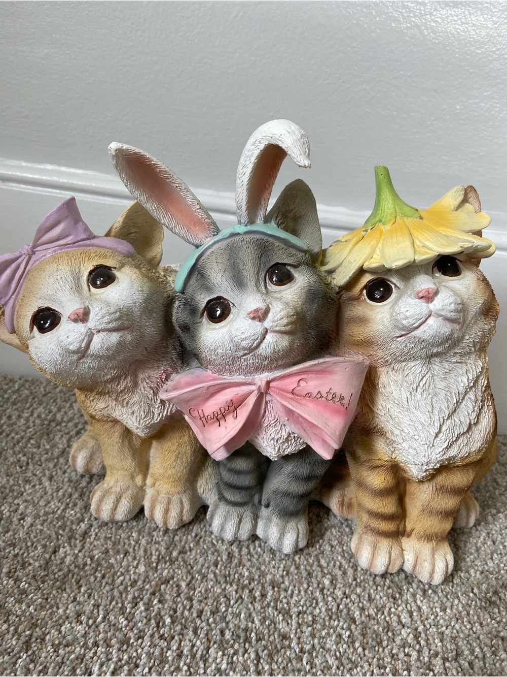 NWT Humane Society Easter Cats Kitty Trio Spring Resin Decor - Picture 4 of 15